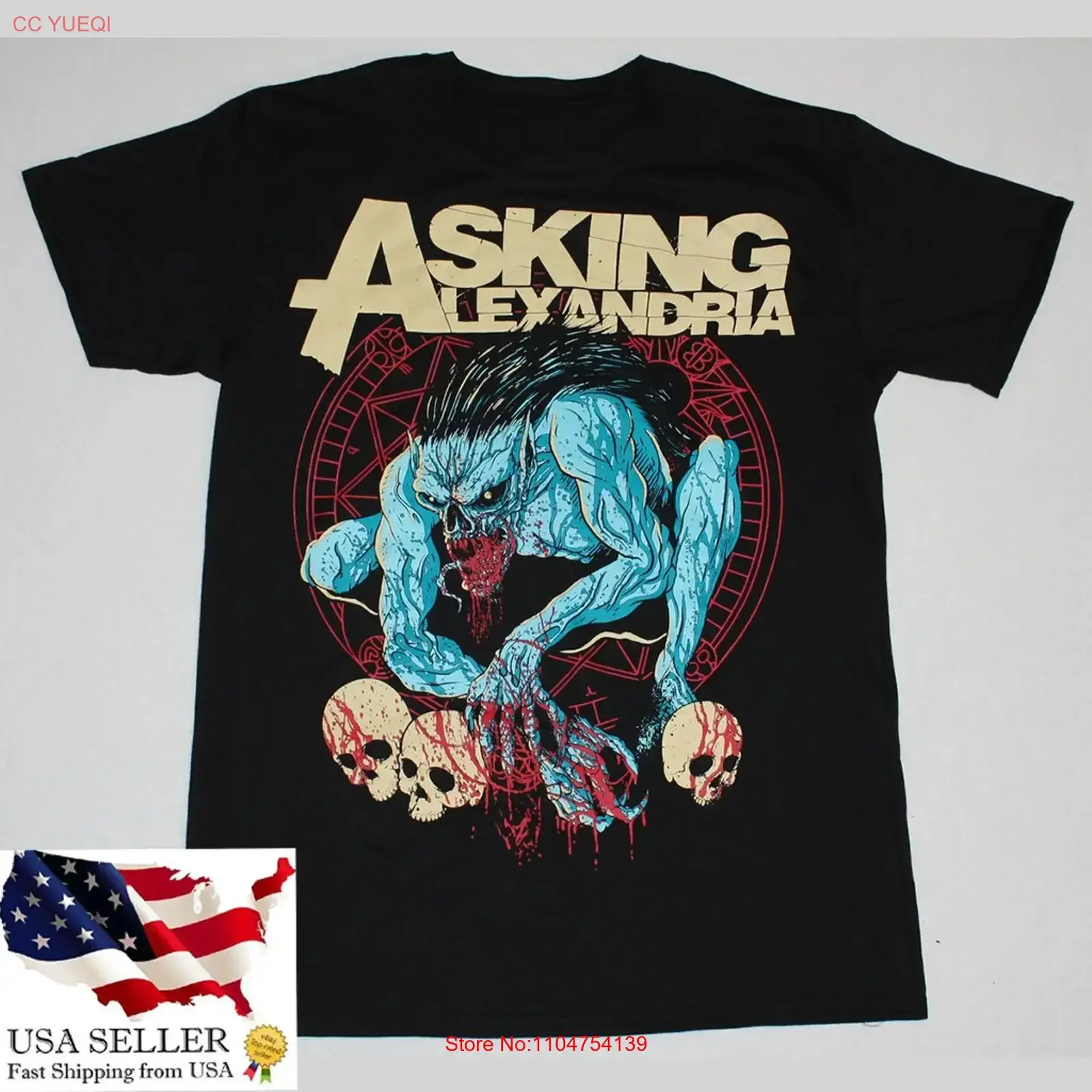 ASKING ALEXANDRIA GARGOYLE METALCORE T Shirt Full Size S 5XL vintage Washed Top For Everyday Wear streetwear Stretched Unisex