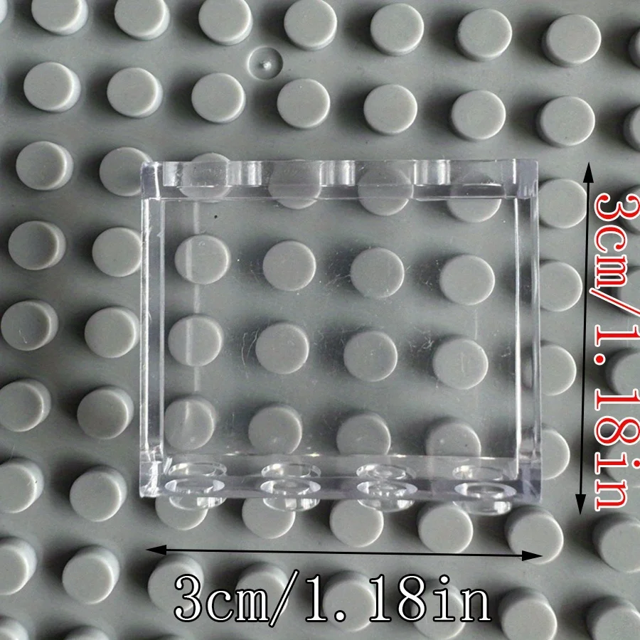 10 STKS Transparant Paneel 1x4x3 Dots Venster Muur Huis Bouw Accessoires DIY Huis Bakstenen Speelgoed Onderdelen Compatibel 60581
