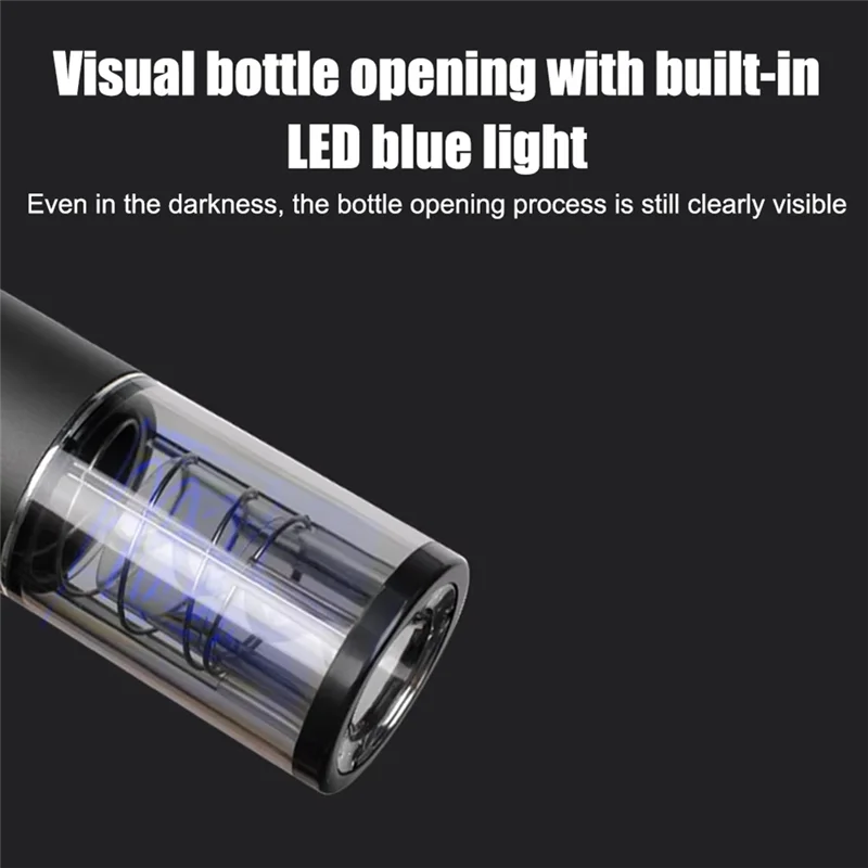 

B97A-Automatic Corkscrew, Foil Cutter Automatic Corkscrew, Foil Cutter Ideal For Home Bar, Kitchen, Parties