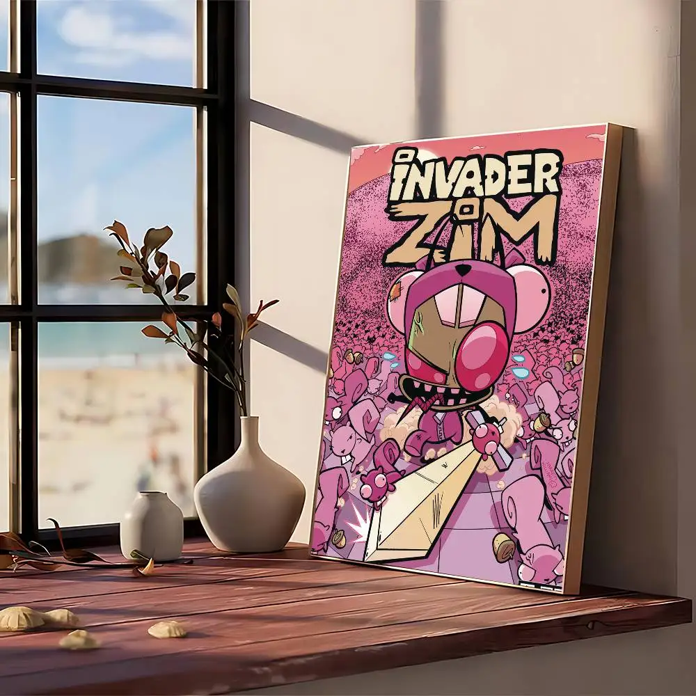 I-InvaderS Cartoon Z-ZimS Poster Paper Print Art Painting Decoration Posters Living Room Quality Canvas Vintage Style Painting