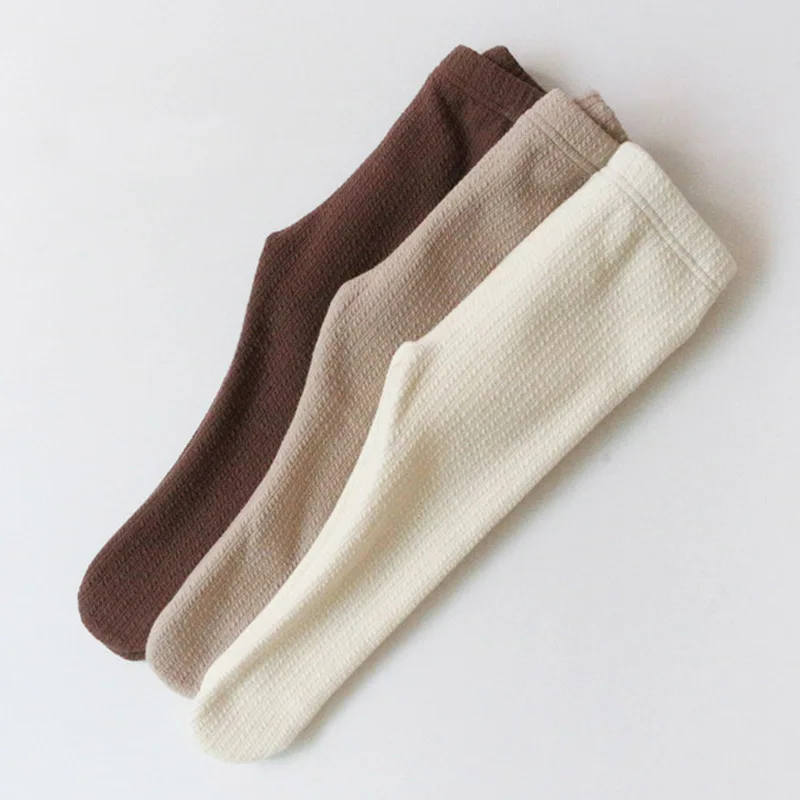 2025 Autumn New Baby Comfortable Pantyhose Cotton Toddler Boy Girl Solid Simple Leggings Infant Casual Tights Baby Trousers