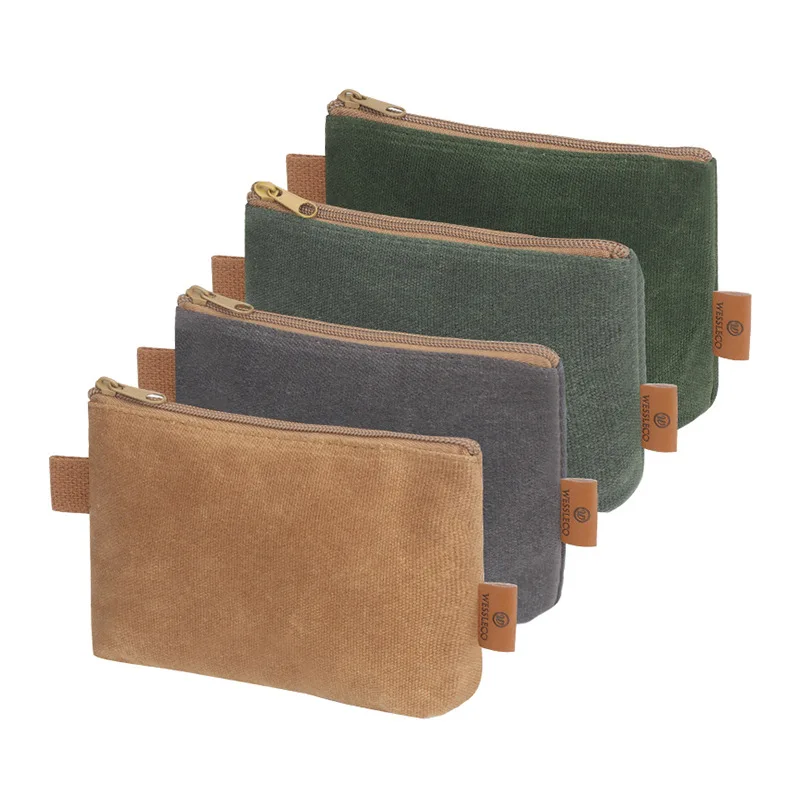 WESSLECO Waxed Canvas Storage Organizer Screwdriver Tool Bag Multifunction Case Metal Parts Pouch