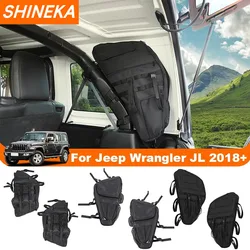 SHINEKA Car Trunk Side Door Roll Bar Storage Bag Tool Bags Multi-Pockets Cargo Organizers For Jeep Wrangler JK JL 2007-2023
