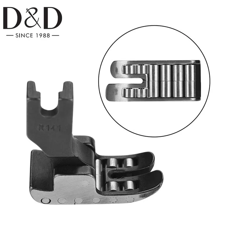 

D&D Black R141 Roller Steel Presser Foot 12 Bearings Steel Sewing Presser Foot Industrial Sewing Machine Accessories
