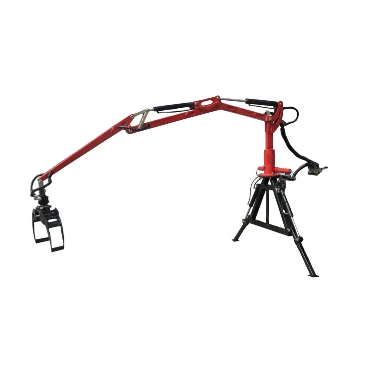 Customized Forest Log Crane With Grapple And Clamp 360 Degree