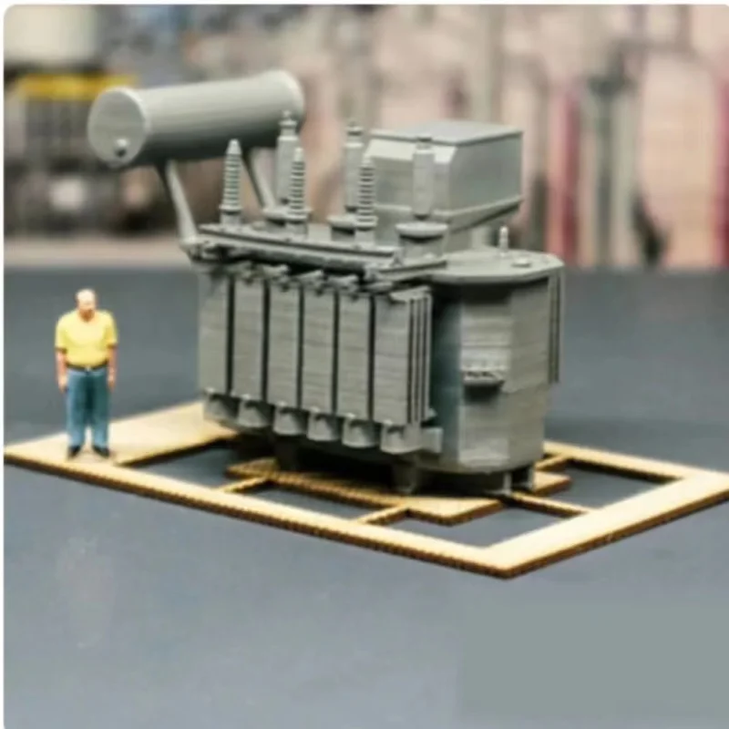 

1/87 Ho Scale Simulation Immersed Transformer Model Sand Table Building Power Station Scene EDI Train Rail Construction