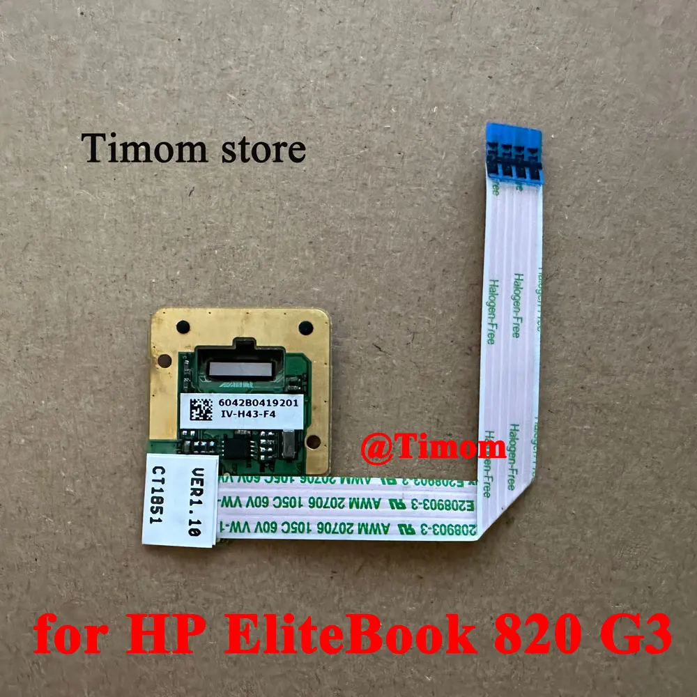 6042B0419201 FOR HP EliteBook 820 G3 Series Original New Laptop Power Button Fingerprint Reader Cable Board W Cable L22116-001
