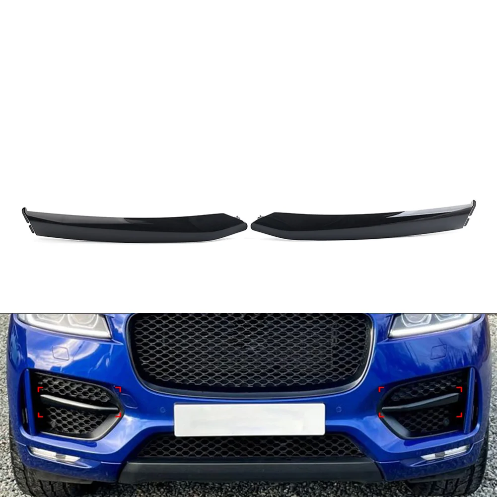 

Glossy Black Car Front Bumper Grille Blade Molding Strip Trim Decorative For Jaguar F-Pace R Sport 2016 2017 2018 2019 2020