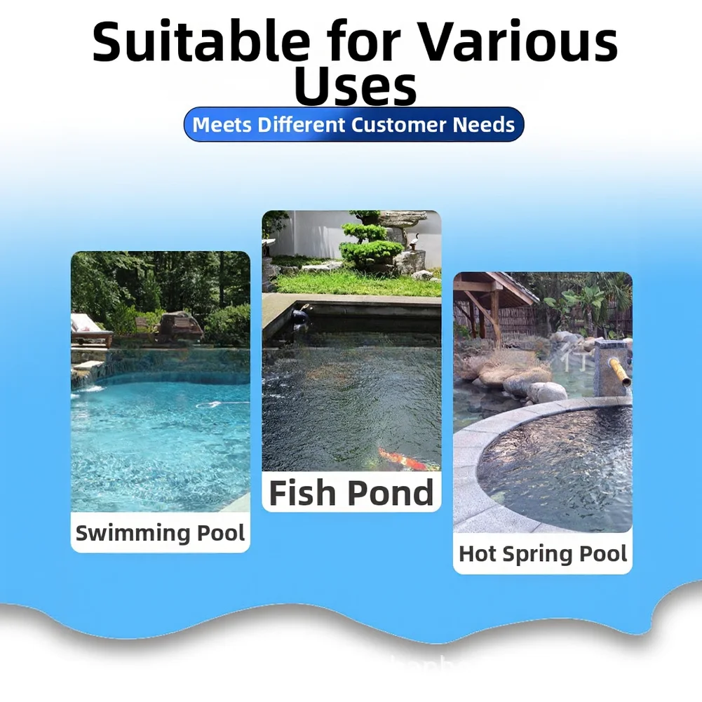 Safe For Pool Liners Pool Skimmer Blue And White Pool Skimmer Captures Small Debris Compact Hand Skimmer Easy Maneuverability