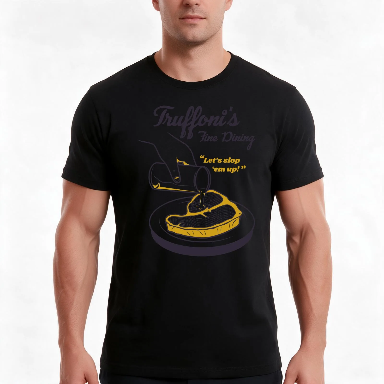 Sloppy Steaks at Truffoni_s T-Shirt Summer Casual Cotton Tee Oversized Streetwear Tops Vintage Graphic Print 100% Cotton