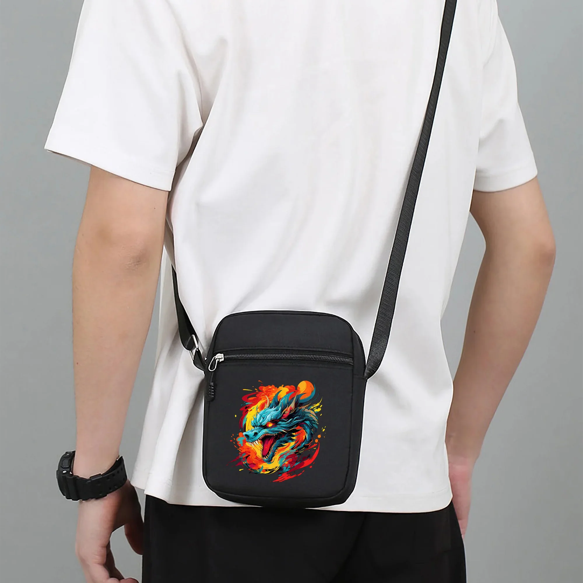 Сумка кросс-боди Loong миниатюрная из ткани Оксфорд, модная повседневная спортивная стильная сумочка с регулируемым ремешком и принтом для путешествий