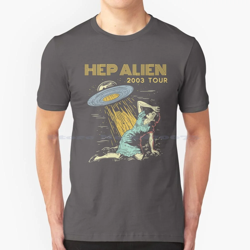 Hep Alien-Girl Drummer-2003 Tour-Band T Shirt 100% Cotton Tee Hep Alien Girl Drummer 2003 Tour Band Stars Hollow