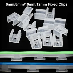 6mm 8mm 10mm 12mm LED Strip Fix Clips Holder Connector Accessories For Fixing 2835 Neon Light 220V Flexible COB Plastic Buckle
