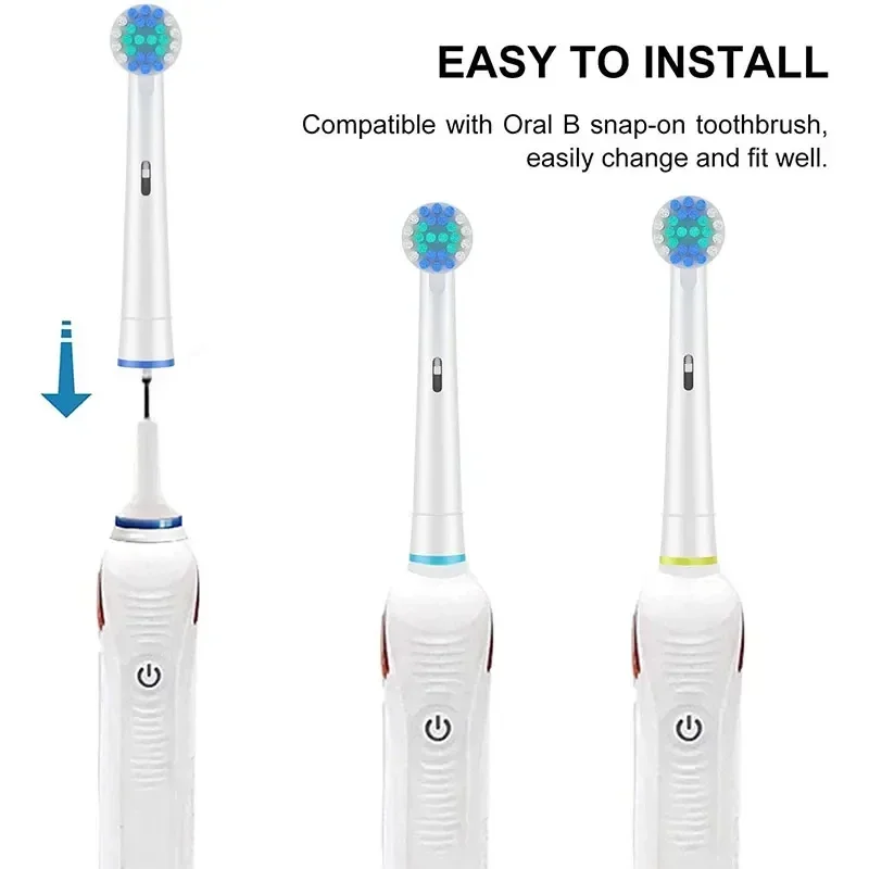 Cabezal de cepillo de dientes Compatible con cepillo de dientes eléctrico Oral B Braun, cabezales de repuesto de precisión para Pro Smart Genius, 16 Uds.