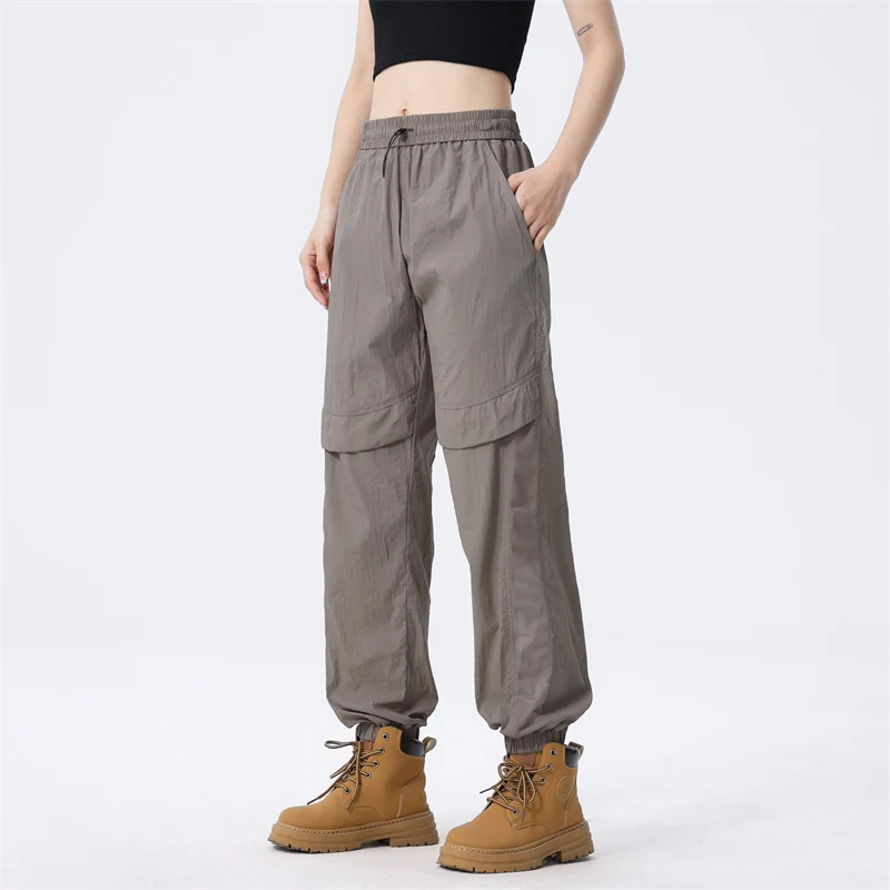 

Spring And Summer Men's And Women's Outdoor Sports Drawstring Loose Tactical Work Pants, Hiking And Hunting Travel Hiking Pants