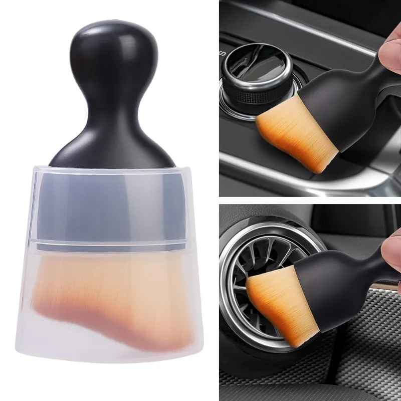 Car Interior Cleaning Tool Air Conditioner Air Outlet Cleaning Soft Brush Car Brush Car Crevice Dust Removal Artifact Brush