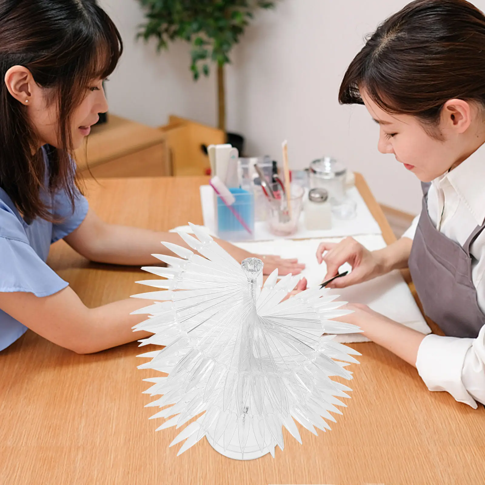 

1Set Nail Tips Display Board Nail Art Display Holder Salon Manicure Showing Tool Fake Nails Holder Compact Portable Stable