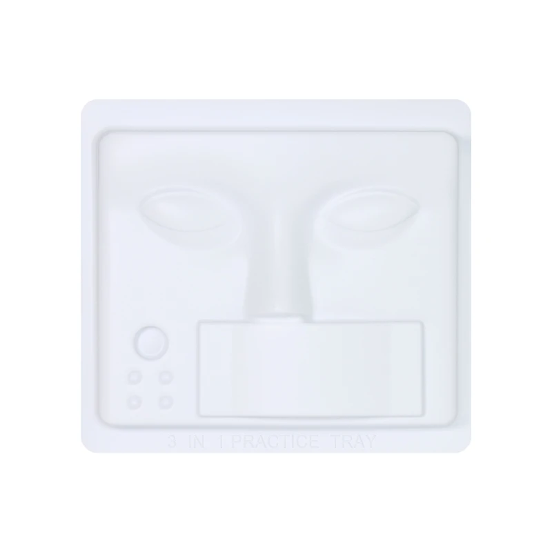 CNKESS Factory Wholesale Plastic 3 In 1 Face Palette Display Lash Training Practice Tray Set accessori per strumenti per ciglia finte