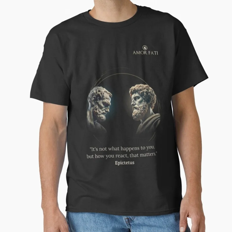 

Epictetus Amor Fati Philosophy Funny Greek Philosophy Team gift T-shirt for men large size Tops S-6XL