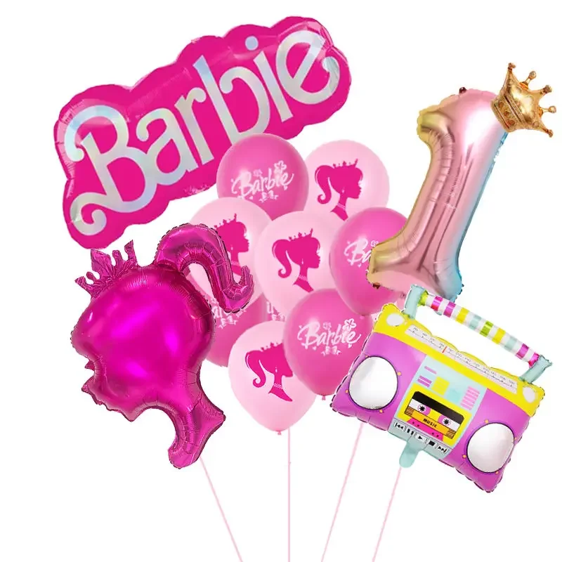 Barbie Geburtstag Party Dekoration Aluminium Folie Ballon Kinder Mädchen Event Liefert Hintergrund Prinzessin Thema Kinder Ballon Geschenke