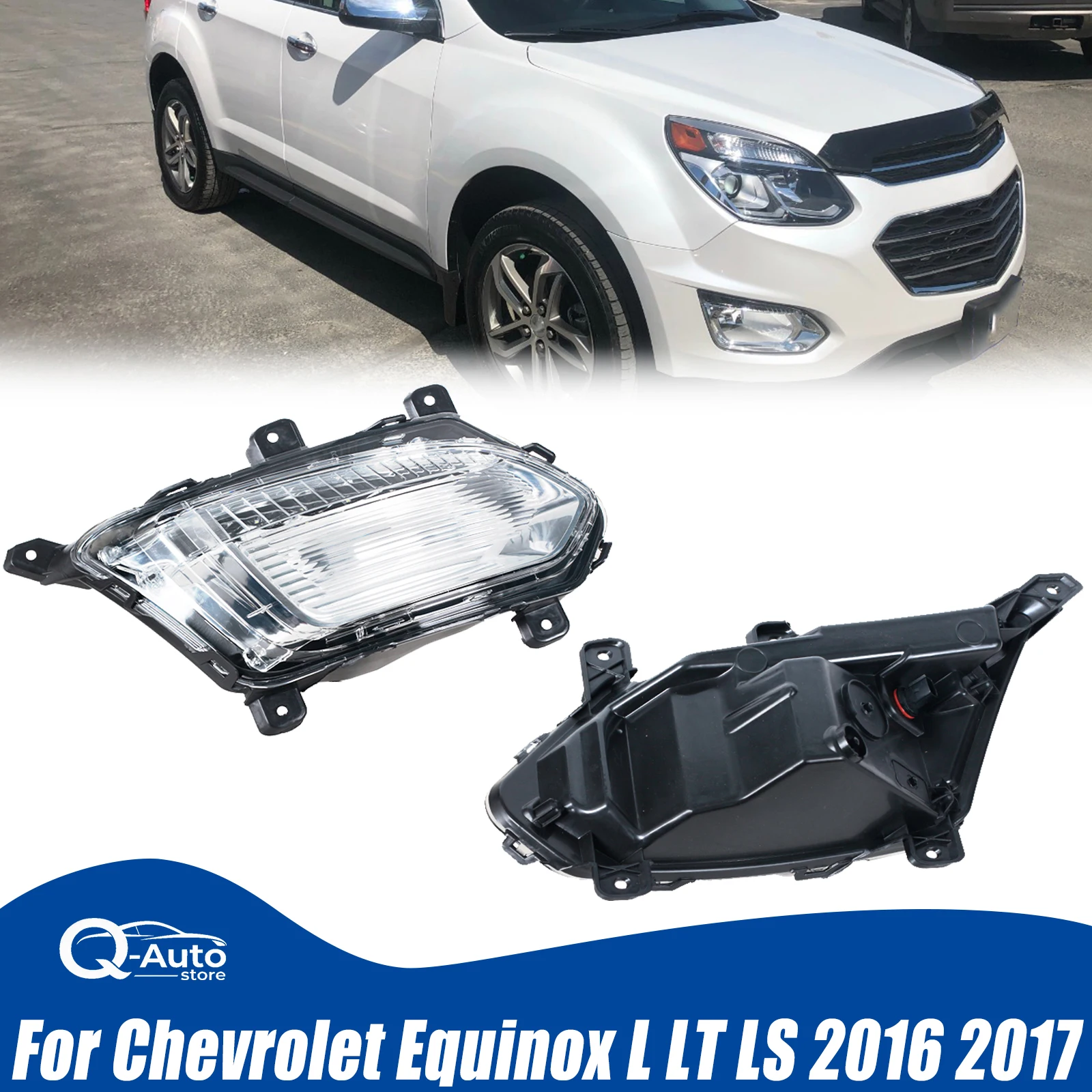 23375568 23375569 LED DRL Fog Light Daytime Running Light Driving Lamp Front Bumper For Chevrolet Equinox L LT LS 2016 2017