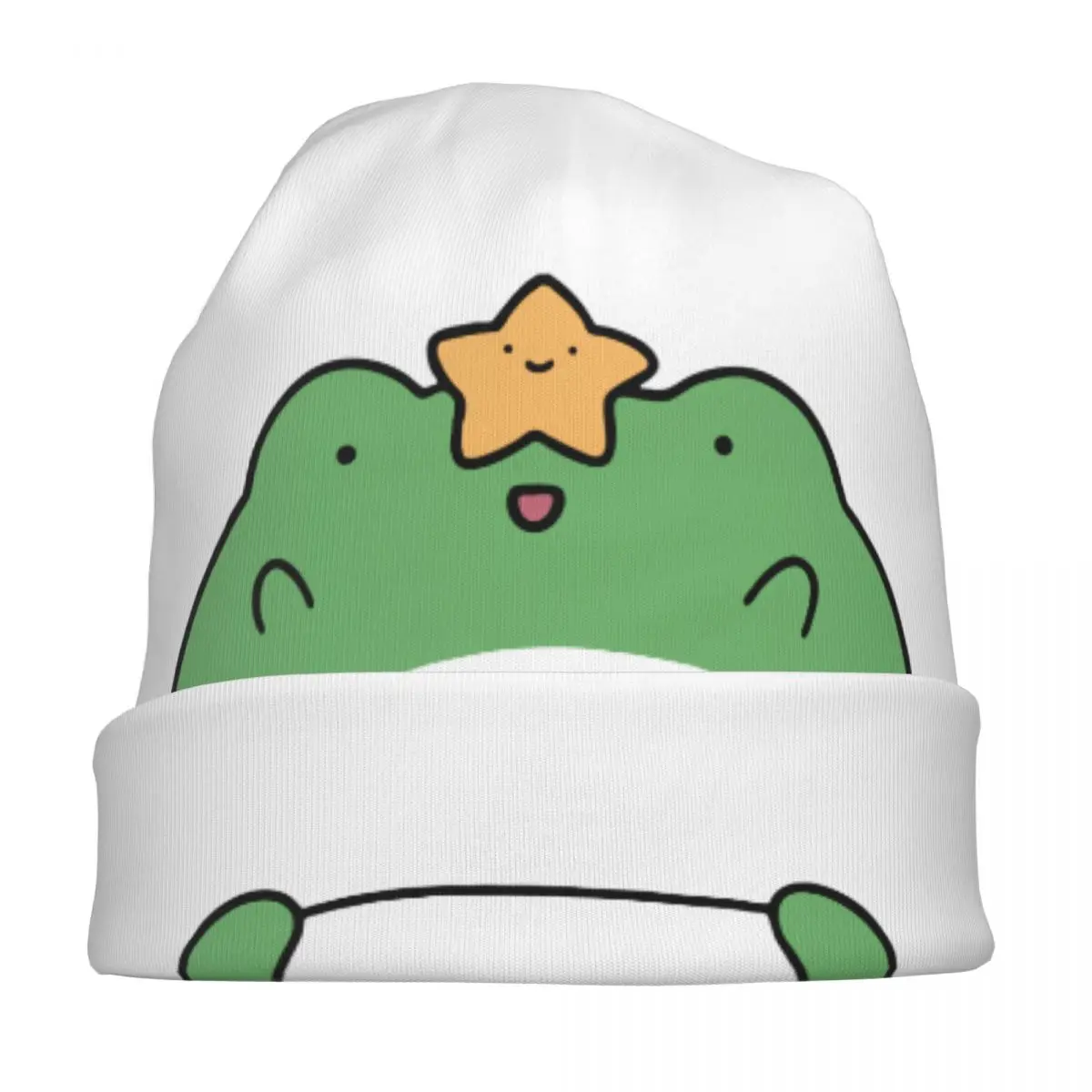 Star Frog Kawaii Animals Caps Amphibians Casual Adult Outdoor Skullies Beanies Hats Spring Warm Dual-use Bonnet Knit Hat