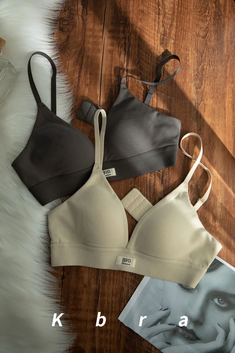 KUCLUT Hot Selling Sexy Triangular Cup Bra with Small Chest Gathered and Comfortable Top Support, No Steel Ring Underwear