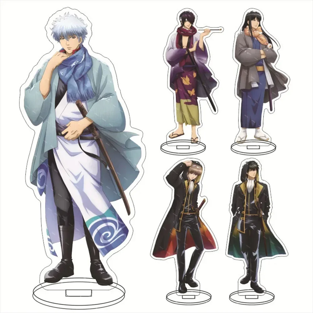 15CM Anime Stand Figure Model Plate Cosplay Decoration GINTAMA Kagura Sadaharu Shimura Shinpachi Kagura Acrylic