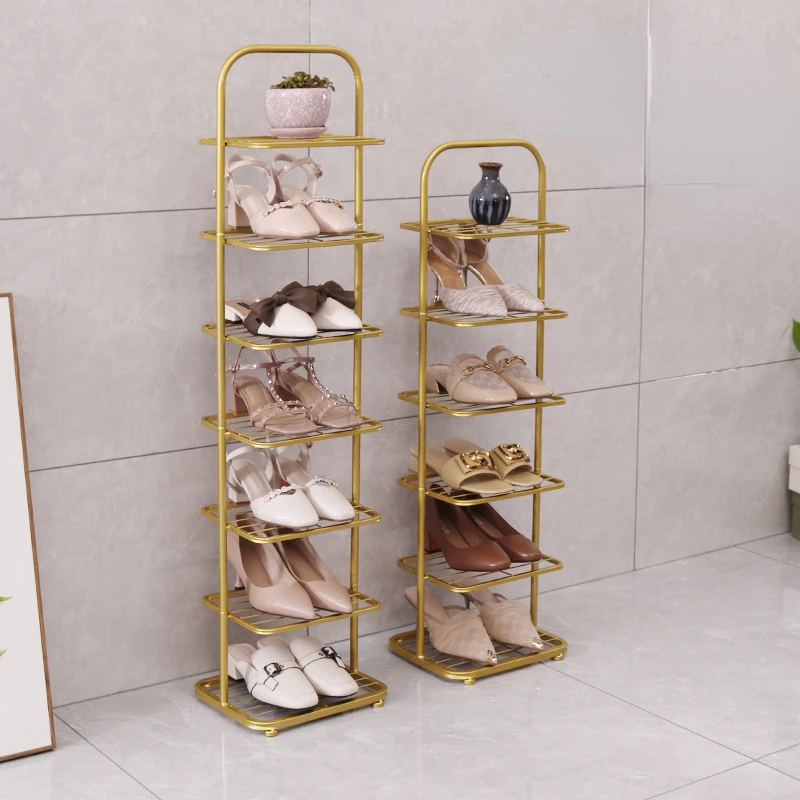 Storage Shoe Luxurious Simple Shoe Rack Multilayer Structure Stable Load-bearing Storage Cabinets Arc Frame Vertical Shoe Rack