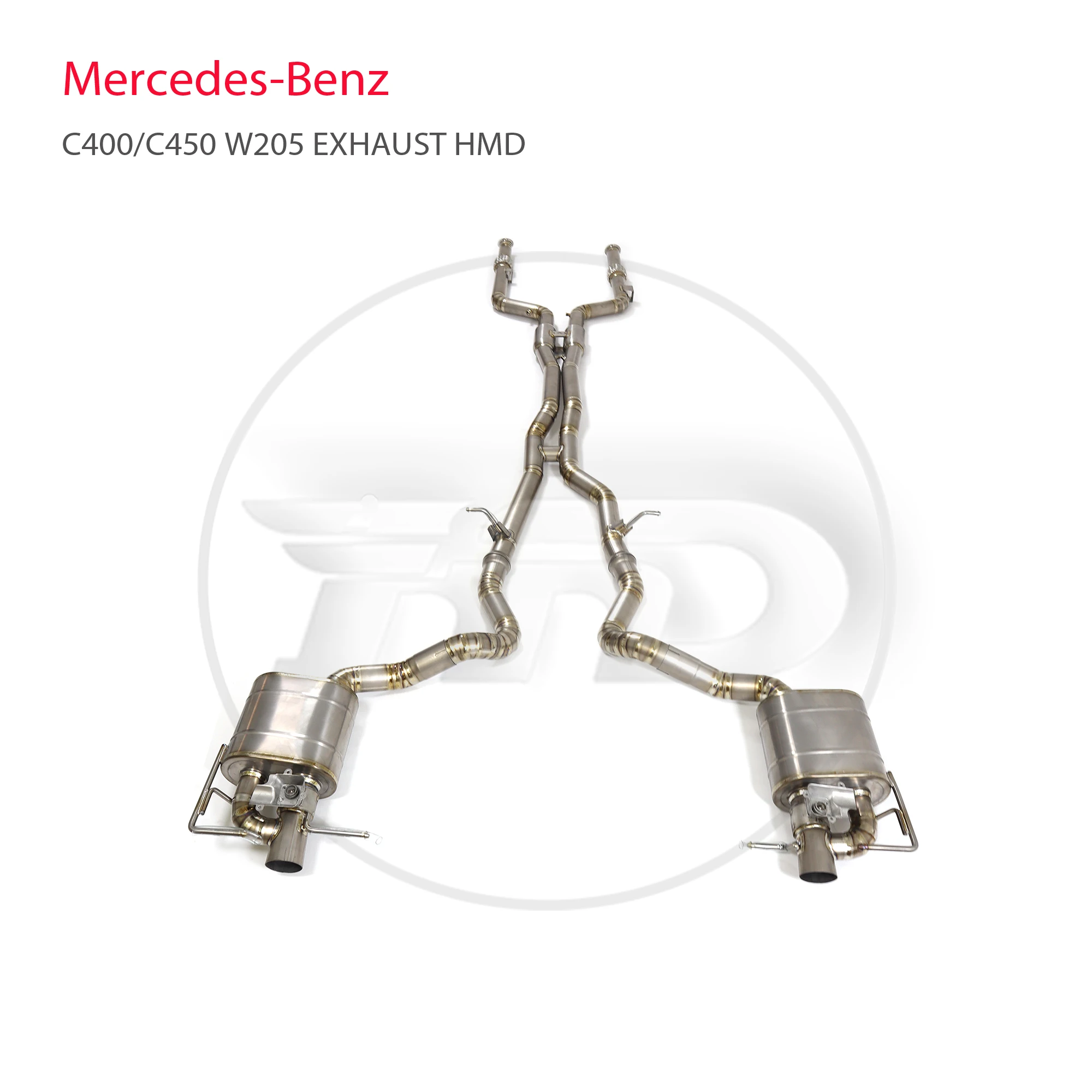 HMD Titanium Alloy Exhaust System Performance Catback For Mercedes Benz C400 C450 W205 Valve Muffler OEM Control