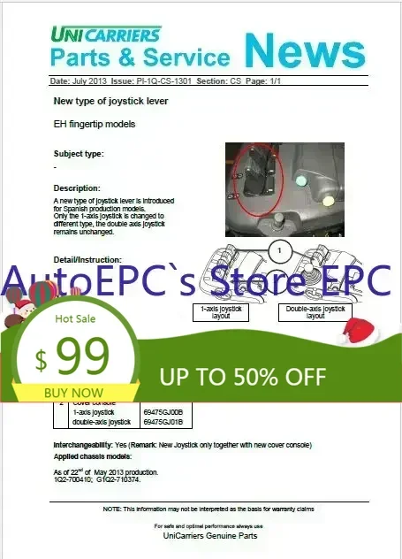 

Детали и сервисные руководства для вилочных погрузчиков AutoEPC Atlet 2013,