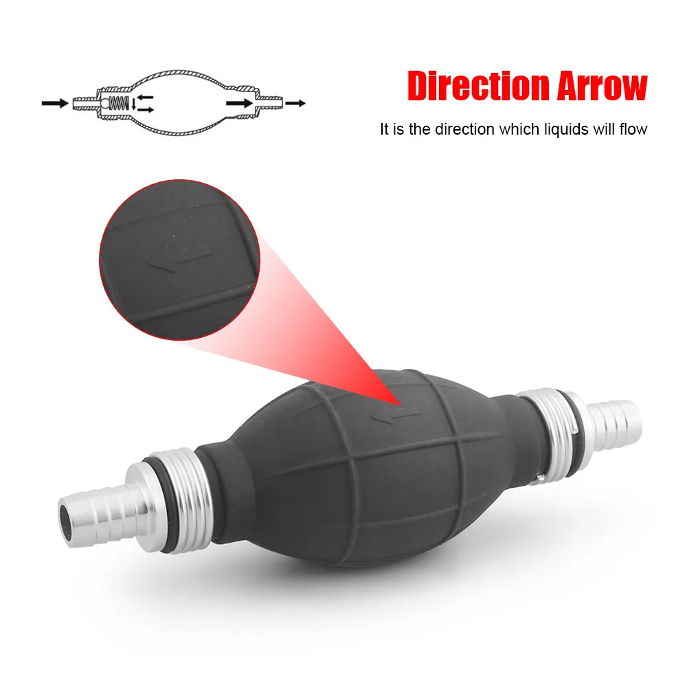6mm/8mm/10mm/12mm Hand Fuel Pump Line Rubber Aluminum Hand Primer Bulb diesel oil transfer petrol for Car Boat Marine Outboard