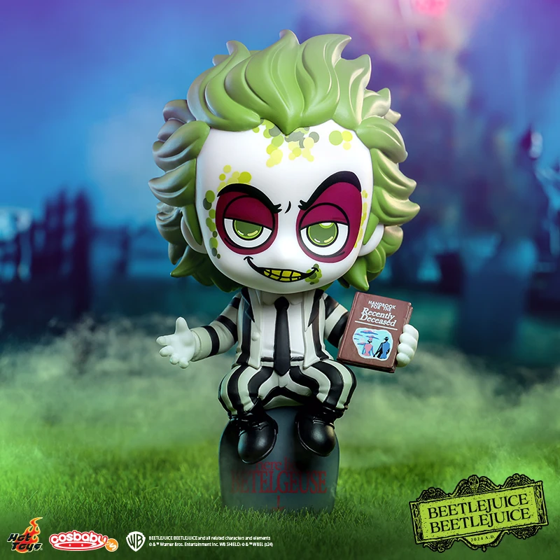 Original Hot Toys Beetlejuice Cosbaby Beetle Juice Model COSBI Mini Doll 13CM Action Figures Ornament Collection Model Anime Toy