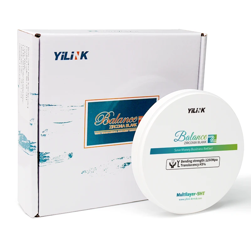 

Yilink SHT-Multilayer Zirconia Blocks Open System 1250 Mpa Super High Translucency Disc For Dental Implanting