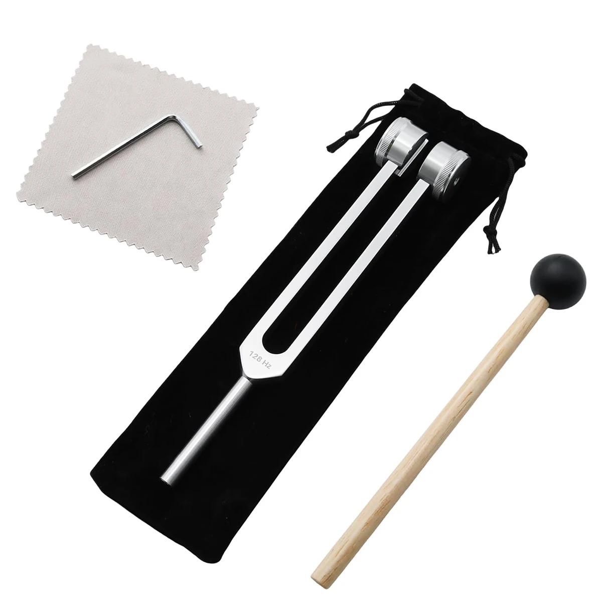 Miwayer Miwayer 128Hz Tuning Fork Set – Aluminum Alloy with Mallet, Hex Wrench, Cleaning Cloth & Pouch, for Healing & Meditation - Aliexpress Deal