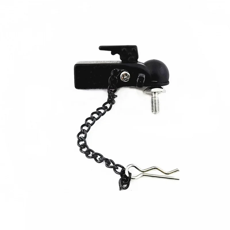 Metal Trailer Tow Hook With Chain Fit For SCX10 Traxxas TRX4 90046 RC Rock Crawler Off Road Vehicle Upgrade Replacement Parts