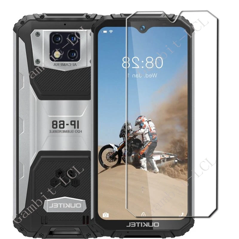 Oukitel WP6 용 오리지널 강화 유리, 화면 보호 보호대 커버 필름, 9H HD, 6.3 인치