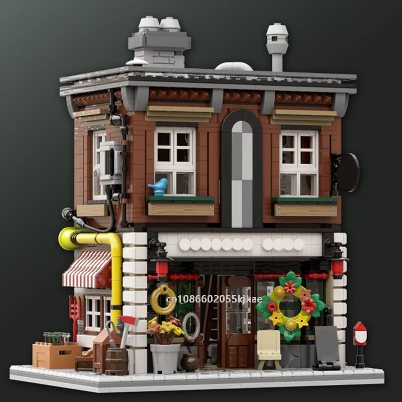 NEW 2902PCS City Hot Selling Street View Moc Modular House Antique store Dram Shop model DIY creative ideas ChildToy Gift Blocks