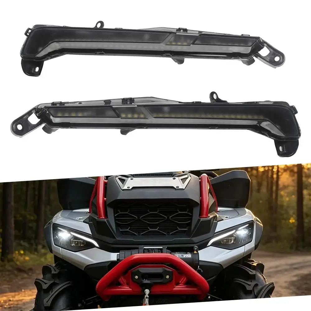 2 Pcs Auxiliary Led Light Led Front Drl Lamp Daytime Running Light Compatible With Can-Am Outlander 1000R Max 2025-2026 Smoked