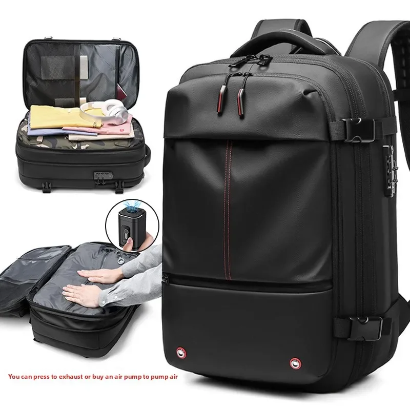 Travel Vacuum Backpack Men's Business Multifunctional Computer Bag Vacuum Compression Bag Large Capacity Backpack TPU
