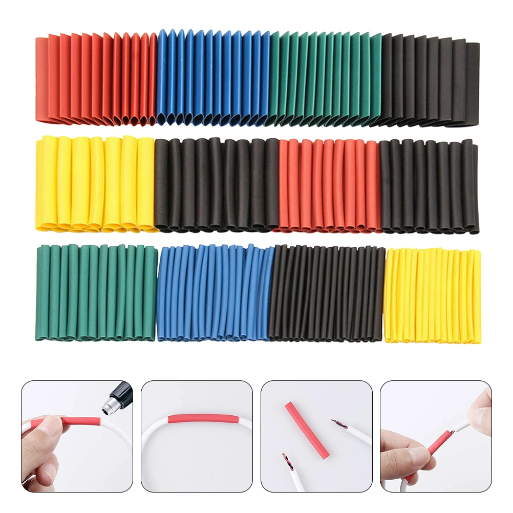 

1060pcs Heat Shrink Tubing Insulation Sleeve Wire Wrap Protector Electrical Cable Joint Repair Kit Polyolefin