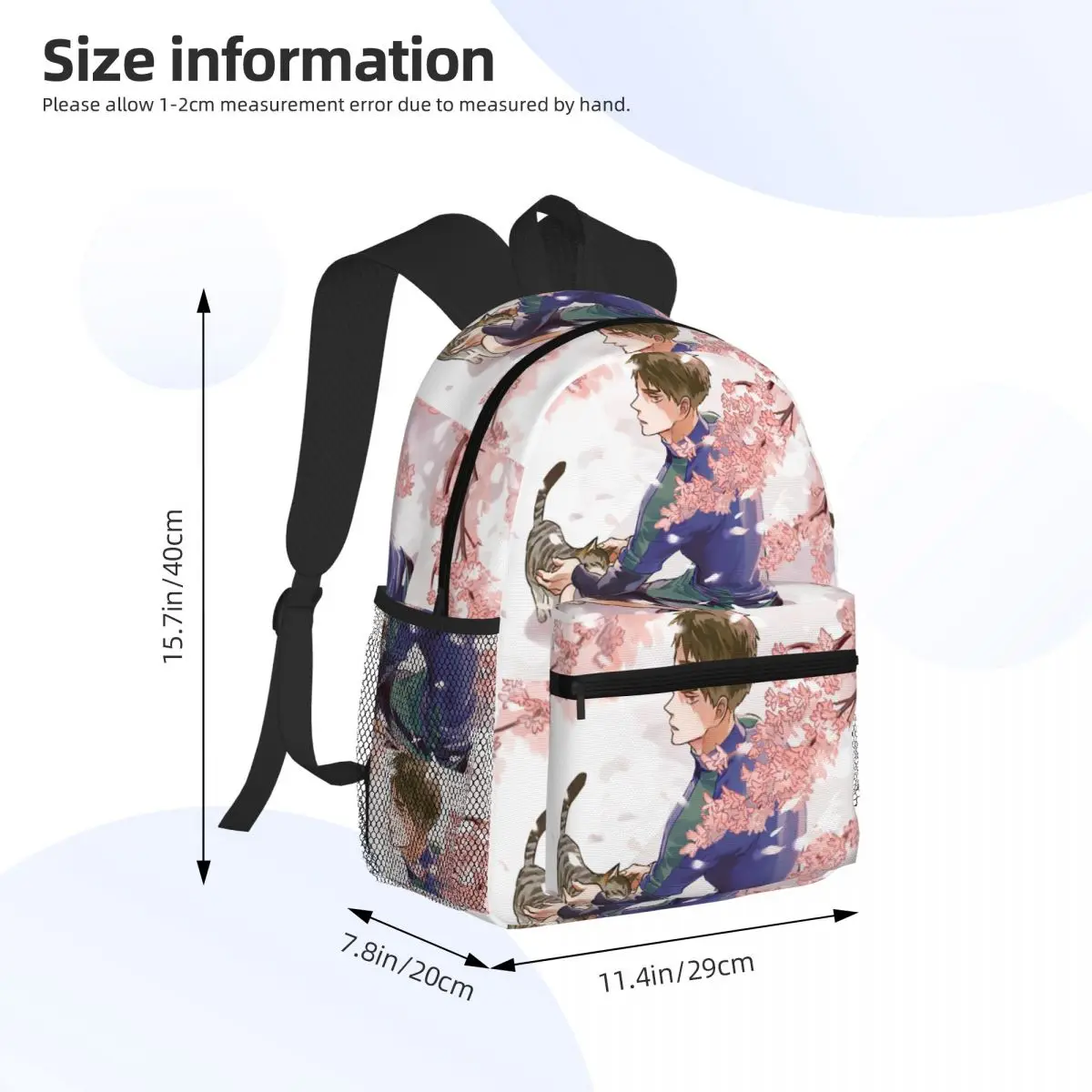 Haikyuu Manga Ushijima Wakatoshi حقيبة ظهر الطالب حقيبة مدرسية المشي لمسافات طويلة السفر Daypack للبنين بنات موضة حقيبة الكتب حقائب كتف #2