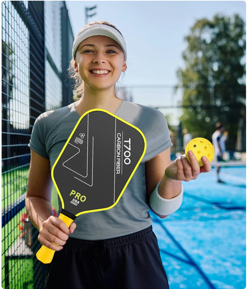 USAPA-zugelassenes NEUES T700 Pickleball-Paddel aus Kohlefaser, PickleBall-Paddel, leicht, mattierte Oberfläche, professionelles Spielzubehör – Detail 3