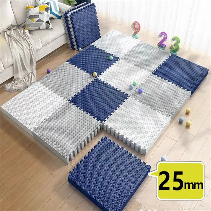 Alfombrillas de juego para bebé, tapete grueso de 30x30cm, 2,5 cm, 8 unidades