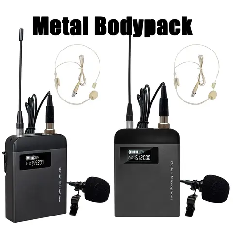 Leicozic UM2D 500/600Mhz Sistema microfonico da palco True Diversity Microfone dinamico Beta58 Cuffie da bavero Microfon Microfono a spillo wireless