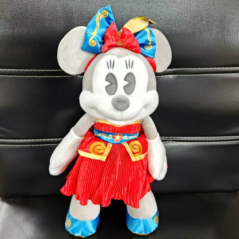 42cm Disney Minnie Mouse czerwona sukienka krótka pluszowa lalka zabawka wysokiej jakości poduszka do rzucania w stylu pary dzieci urodziny prezent na boże narodzenie