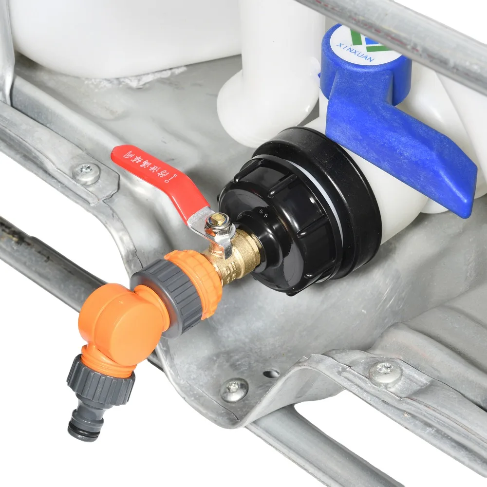 

Адаптер бака IBC S60x6 на 16 мм, соединитель шланга с регулируемым краном, быстроразъемное соединение для орошения дождевой стволы