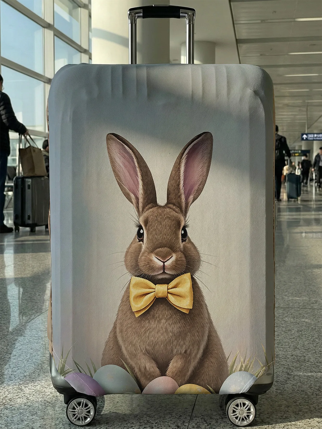 

Brown Rabbit Easter egg luggage protection cover, suitable for 18-32 inch luggage covers, luggage handle gloves, travel accessor