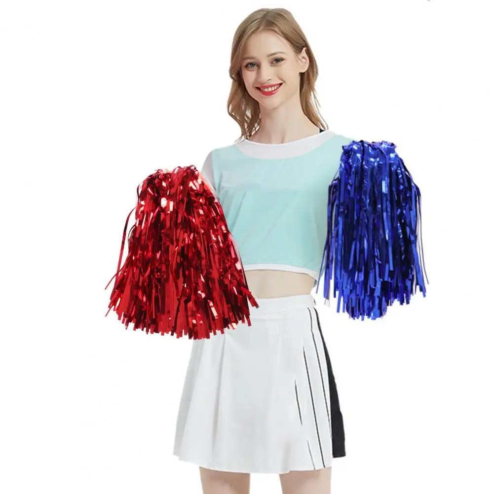 Bright Color  Creative Cheer Squad Team Spirited Fun Pompoms PET Cheerleaders Holding Flowers Portable   for Sport Games