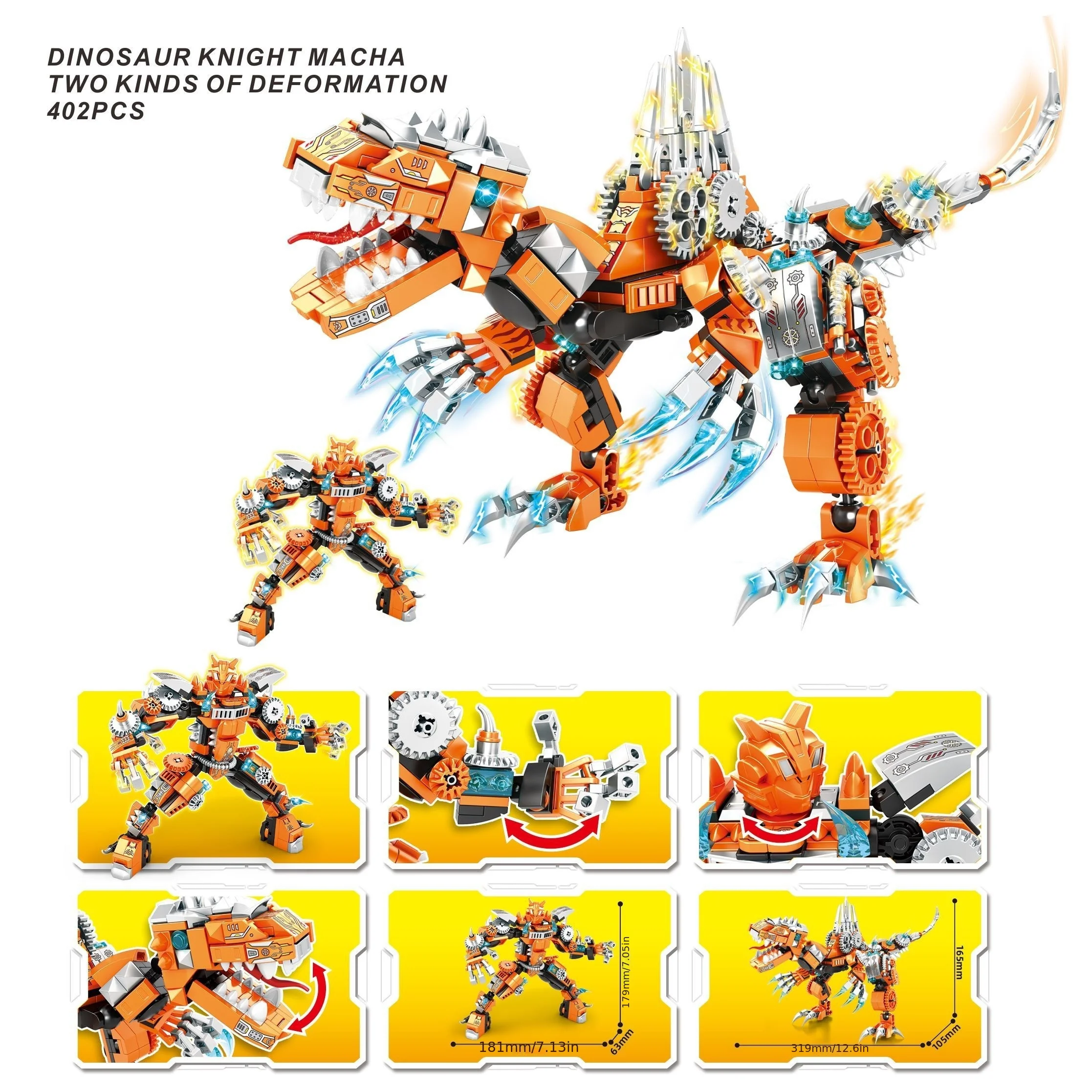 Realistic Cool 2IN1 Jurassic Mechanical Indominus Rex Dinosaur World Model Mecha Building Blocks Bricks Children Boys Toy Gifts